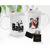 Resim Bk Gift Kişiye Özel Babalar Günü Hediyesi Fotoğraflı Kupa Bardak Ve Benzinli Çakmak Seti-6 