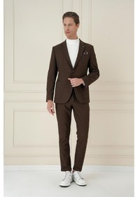 Resim Efor C 695 Slim Fit Kakao Spor Ceket Kahverengi 