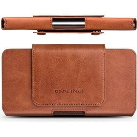 Resim Qıalıno Hakiki Sığır Derisi Deri Kılıf iPhone Uyumlu Xr 6,1 İnç / iPhone Uyumlu Xs Max 6,5 İnç, Boyut: 16 X 9 Cm 