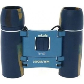 Resim 70x60 Cepte Taşımalı Kauçuk Kaplamalı Mini Dürbün Mavi Açık Sarı 