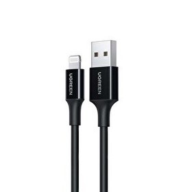 Resim Ugreen Lightning 2.4A 2 Metre Siyah Data Ve Şarj Kablosu 