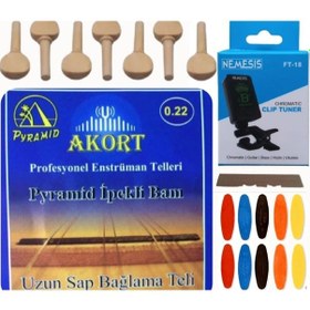 Resim Akort 0.22 Pyramid Divan Bağlama Teli 5'Li Ekonomik Set 