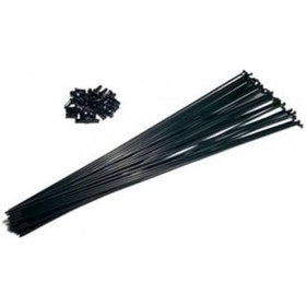 Resim Bisiklet Jant Teli 2MM x 262 Çift Kat Siyah 36 Adet 