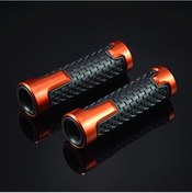 Resim Hightower 2 Adet Evrensel 7/8" 22mm Motorcycle Tutacak Gripleri Orange Bobber Touring Dirt Bike 