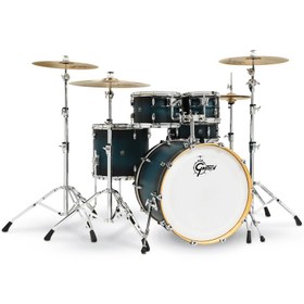 Resim Gretsch Renown 5-Parça 22" Akustik Davul (Satin Antique Blue Burst) 