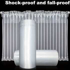 Resim Mühürleme Dolgu Torbası, 20-60cm Genişlik, Ücretsiz Kesilebilir 15m/30m Uzunluk Hava Pompalı Kabarcık Koruma Filmi - Darbeye ve Düşmelere Karşı Şok Emici Plastik Ambalaj Hassas Eşyalar İçin Ekspres Koruma, Havalandırma Paketleme, Şeffaf Buhar Yastığı Sarım Rulosu, Balonlu Minderli Kapaklar, Pet Şişe Sargısı, Çanta Köpük Örtüsü Şeklinde Poşet, Şimşek Gönderi için, Şık Şeyler Taşıyıcılarına uygun Polietilen Malzeme 