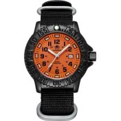 Resim Hanyang Siyah Turuncu B Addies Dalış Erkekler Moda Gündelik Saat Takvim Ekranı 50 M Su Geçirmez Tüp Aydınlık Saat Turuncu Kadran Dönen Çerçeve Kuvars Izle (Yurt Dışından) 