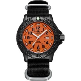 Resim Hanyang Siyah Turuncu B Addies Dalış Erkekler Moda Gündelik Saat Takvim Ekranı 50 M Su Geçirmez Tüp Aydınlık Saat Turuncu Kadran Dönen Çerçeve Kuvars Izle (Yurt Dışından) 