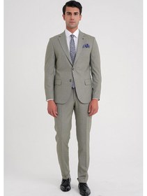 Resim Efor Slim Fit Çift Yırtmaç Esnek Yün Nefti Takım Elbise Tk 918 Nefti 