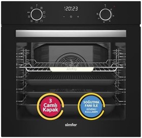 Resim Simfer 8215 Airfry Plus, Siyah Cam Dijital,10 Fonk Siyah 