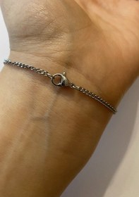 Resim Erkek 2 Mm Zincir Çelik Bileklik Silver 