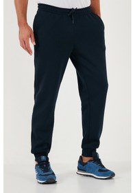 Resim Buratti Pamuklu Regular Fit Normal Bel Cepli Erkek Eşofman Altı 5908060 Koyu Lacivert 