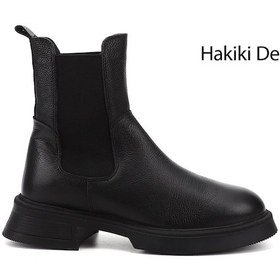 Resim Gönderi R Siyah Floter Kalın Taban Hakiki Deri Chelsea Bot Siyah Floter 