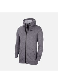 Resim Nike Therma Full-zip Training Hoodie Erkek Sweatshirt Gri 