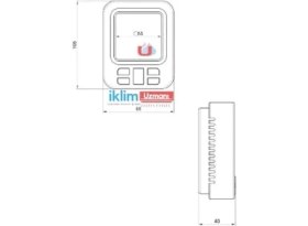 Resim Airfel Haftalık Programlı Kablolu Oda Termostatı GSK-1701 