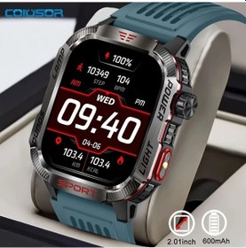 Resim Gaojunshop01 Coiusor Akıllı Saat 2.01 İnç Dokunmatik Ekran 5.0 Kablosuz Arama 600mah Pil Spor Modları Mavi Silikon 