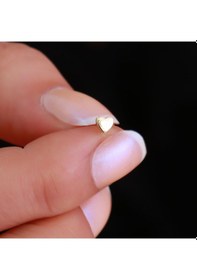 Resim 14 Ayar Altın Kalp Tragus Piercing Sarı 