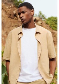 Resim DeFacto Regular Fit Yazlık Tensel Kısa Kollu Gömlek C4313AX24HSBG732 