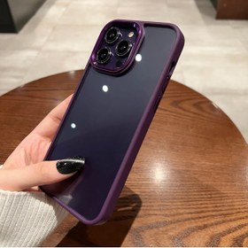 Resim EDELFU Iphone 14 Pro Max Derin Mor Sararmaz Orjinal Mika Kapak Tuşları Ve Kamera Çevresi Metal 