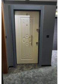 Resim Beyaz Antrasit Sac Çelik Kapı Tez1473ba 1.2 Mm Sac Kalınlığı 