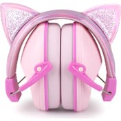 Resim Quartz Realm Pembe Kedi Kulakları Çocuklar Kulaklıklar Çalışma ve Uyku Gürültü Engelleme Için Çocuklar Için Ayarlanabilir Karşıtı Işitme Koruyucusu (Yurt Dışından) 