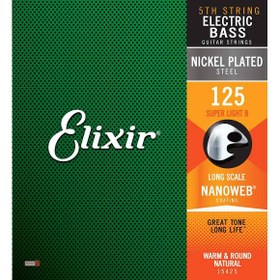 Resim Elixir 15425 Nanoweb Super Light Tek Bas Gitar Teli (125) 