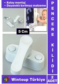 Resim Premium Dayanıklı Güvenlik Çocuk Odası Bebek Odası Pvc Pencere Kapı Kırılmaz Emniyet Kilidi 2 Adet Çok Renkli 