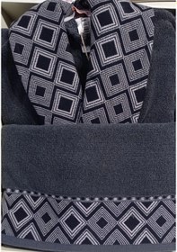 Resim Özdilek Pamuklu 6 Parça Aile Bornoz Seti-snazzy Antrasit Pembe Antrasit - Pembe 