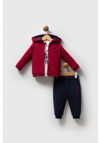 Resim U.s. Polo Assn Erkek Bebek Bordo Takım Usb2564-c-v1 Bordo 