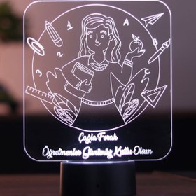 Resim Öğretmenler Gününe Özel Figürlü Dekoratif Hediye Led Masa Lambası | BYLAMP 