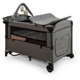 Resim Mcn Ultima Anne Yanı Park Yatak Sallanır Cibinlikli Oyun Parkı Beşik 70X110 Cm - Gri 