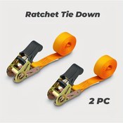 Resim Hightower Dayanıklı 3m Mandallı Bağlama Kayışı Orange 2 Adet Tpr Kavramalı Polyester 