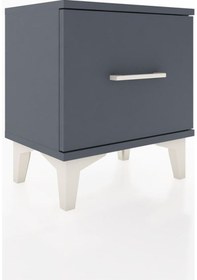 Resim Arges Komodin Tek Çekmeceli 44x30x48 Antrasit-antrasit Antrasit 