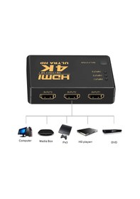 Resim 3 Port Hdmi Switch - 4K - Kumandalı - Ultra Hd - Versiyon:2020 