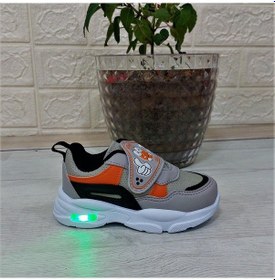 Resim M.p One 3127 Işıklı Fuspetli Bebe Spor Ayakkabı Gri - Siyah 