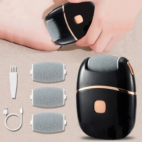 Resim Elektrikli Ayak Törpüsü, Profesyonel Elektrikli Nasır Giderici, Kompakt ve Taşınabilir Akülü Pedikür Aleti, Kalın Deri İçin Parlatıcı, 500mAh Lityum Pil, 2 Hızlı LED Yardımcı Işık, USB Şarj Özelliği, Çok Uygundur 