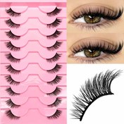 Resim 10 Çift Yarım Kirpik 5-10mm Köşe Kirpikleri Yarım Kirpikler Esnek Uçlu Kirpikler Köşe Kirpikleri Yeniden Kullanılabilir, Kolay Kullanımlı, Her Durum İçin Uygun Doğal Sahte Kirpikler 