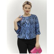 Resim Meriline Style Şık Büyük Beden Bluz 192753959 Açık Mavi 