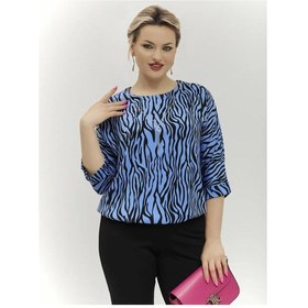 Resim Meriline Style Şık Büyük Beden Bluz 192753959 Açık Mavi 