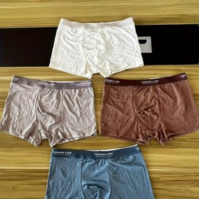 Resim 4 Adet Erkekler İçin Tek Renk Günlük Yüksek Kalite Kısa Boxer, İnce ve Nefes Alabilen Hızlı Kuruyan 