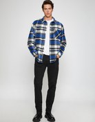 Resim Ekoseli Oduncu Gömleği Cep Detaylı Klasik Yaka 