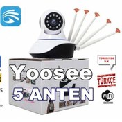 Resim Yoosee 5 Anten Yoosee 360 Derece 1080P Kablosuz İp Güvenelik Kamerası 