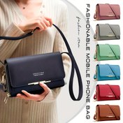 Resim Hanımlar için Casual Moda Çapraz Vücut Çantası, Ayarlanabilir Askı ile, Outdoor Kullanım için Mükemmel, Çok Fonksiyonlu, Çift Cüzdanlı, Büyük Kapasiteli, Hafif, Şapka Kapatma, Polyester Astar, Alfabe Tasarımı, Sökülebilir Omuz Askısı 
