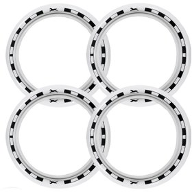 Resim Tata Uyumlu 14 Jant At Desenli Lastik Yanağı Beyaz Renk 1 Takım 4 Adet 