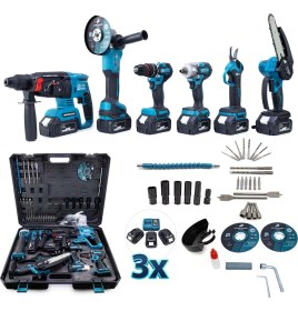 Resim Chelikbei Altılı Set (Budama Testeresi + Bağ Makası + 13MM Ç.mandren)+S.sıkma+Ş.spral+Ş.hilti) 