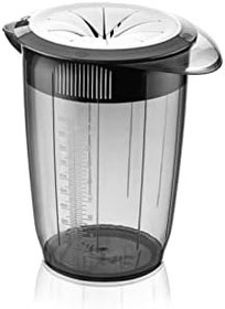 Resim Deconox Kapaklı Mikser Blender Kabı 1 Litre Sıçratmayan Çırpma Mikser Kabı, Kapaklı Çırma Kabı [Asorti] 