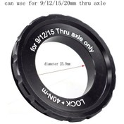 Resim Shimano XTR HB-M988 Sokma Mil Göbekler İçin Ön Centerlock Kapağı Siyah 