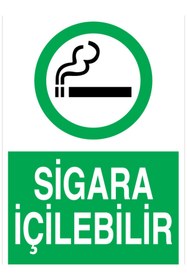 Resim Uytab Sigara Içilebilir Uyarı Tabelası - 20x30 Foreks - Sig27 