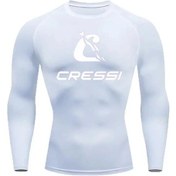 Resim Snapbuy Erkek Uv Koruyucu Rashguard Mayo - Denizanası Önleyici Sörf Dalış T-shirtgri Gri 