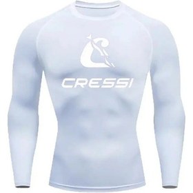 Resim Snapbuy Erkek Uv Koruyucu Rashguard Mayo - Denizanası Önleyici Sörf Dalış T-shirtgri Gri 